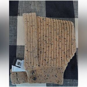 NWT Misha and puff adult fisherman hood in camel confetti